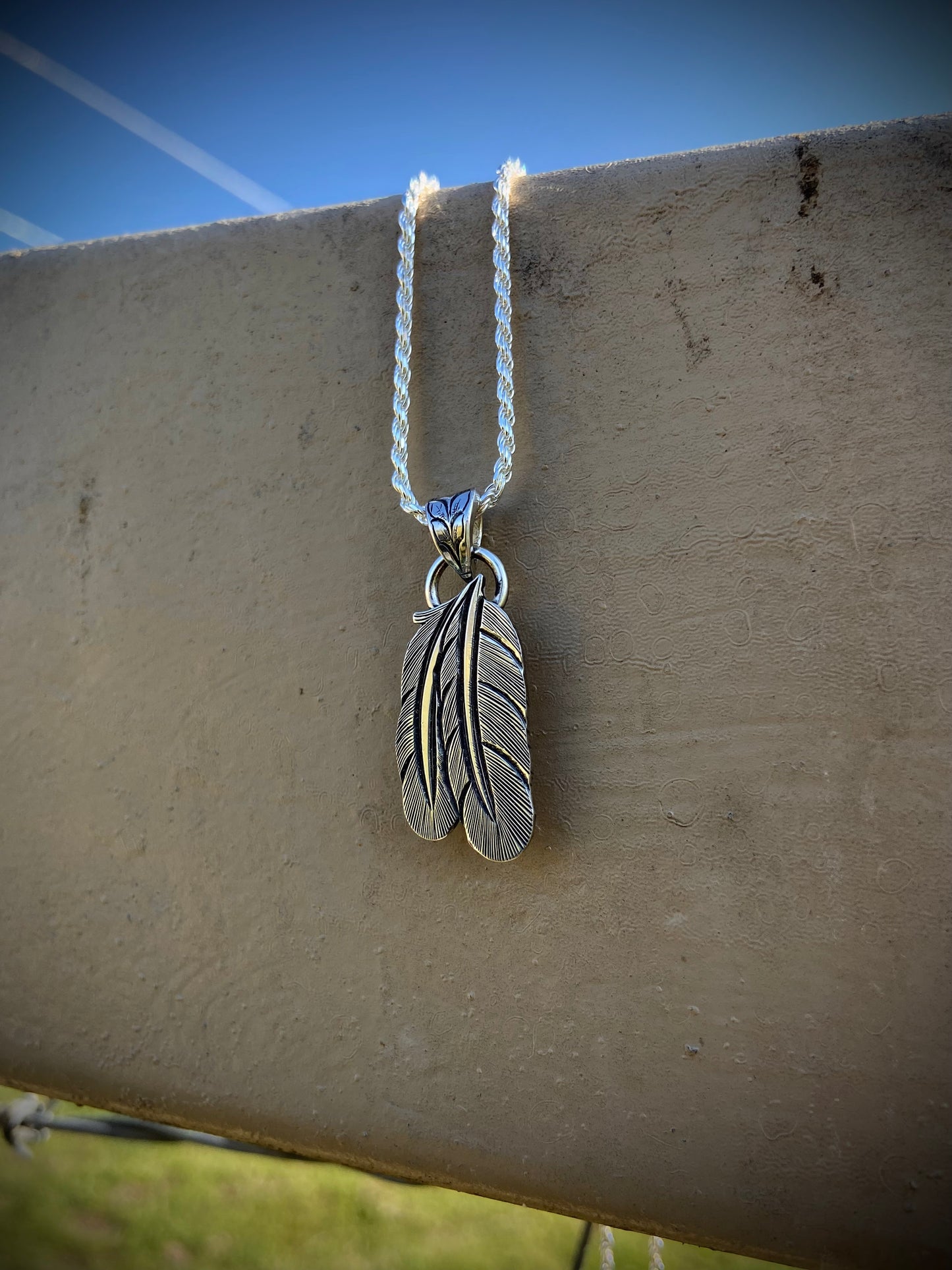 Double Feather Necklace