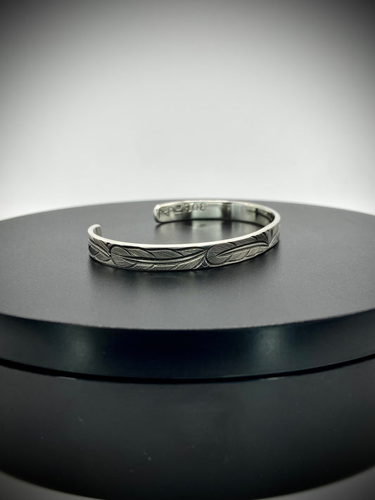 Sterling Silver Feather Cuff