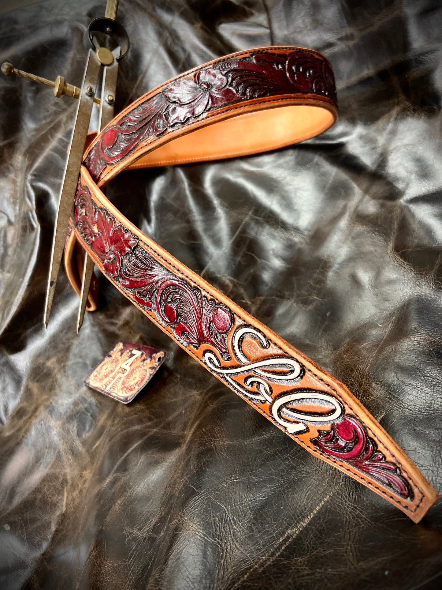 Red & Natural Custom Belt