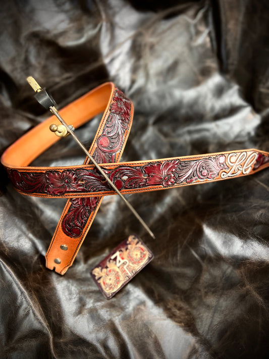 Red & Natural Custom Belt